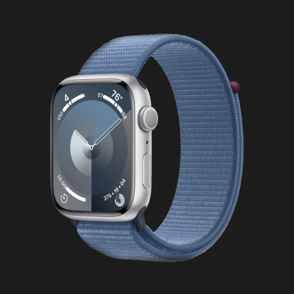 Apple Watch Series 9 GPS 45mm Silver Aluminum Case with Winter Blue Sport Loop (MR9F3) в Броварах