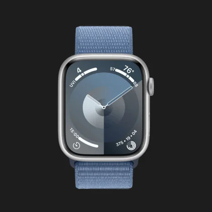 Apple Watch Series 9 GPS 45mm Silver Aluminum Case with Winter Blue Sport Loop (MR9F3) в Нетішині