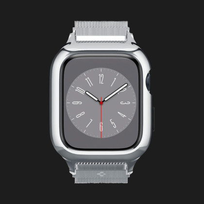 Чохол-ремінець Spigen Metal Fit Pro для Apple Watch 44/45mm (Silver) (ACS04584) в Білій Церкві