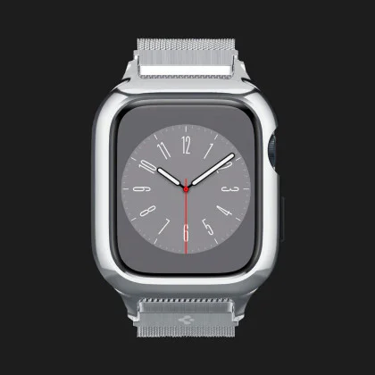 Чохол-ремінець Spigen Metal Fit Pro для Apple Watch 44/45mm (Silver) (ACS04584) в Берегові