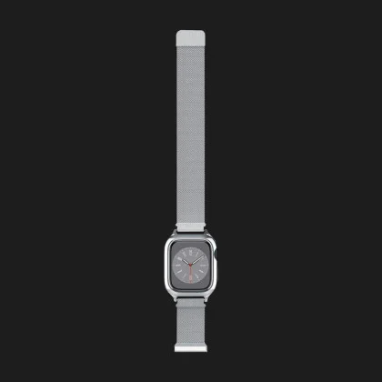 Чехол-ремень Spigen Metal Fit Pro для Apple Watch 44/45mm (Silver) (ACS04584) в Вараше