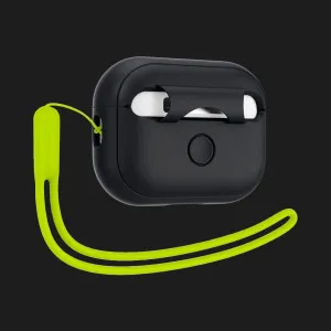 Чохол Spigen Silicone Fit для AirPods Pro (2nd/1st gen) (Black/Green) (ACS05810) у Львові