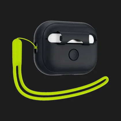 Чохол Spigen Silicone Fit для AirPods Pro (2nd/1st gen) (Black/Green) (ACS05810) в Камʼянському