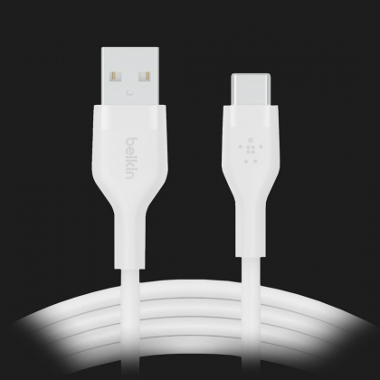 Кабель Belkin Silicone USB-A to USB-C 1m (White)