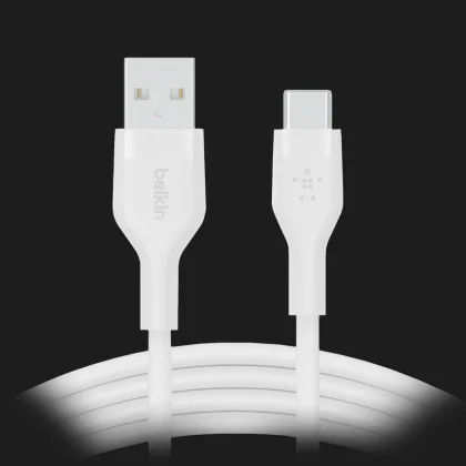 Кабель Belkin Silicone USB-A to USB-C 1m (White) Кременчуке