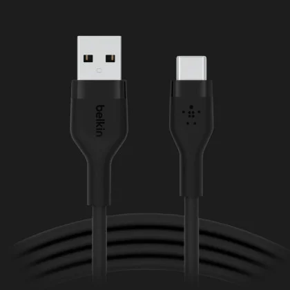 Кабель Belkin Silicone USB-A to USB-C 1m (Black) Кременчуке