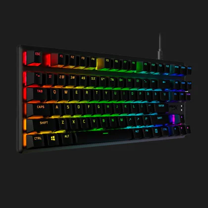 Клавіатура ігрова HyperX Alloy Origins Core PBT Red USB RGB ENG/UA (Black) в Дніпрі