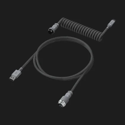 Кабель HyperX USB-A — USB-C спіральний 1.37м (Gray) (6J678AA) (UA)