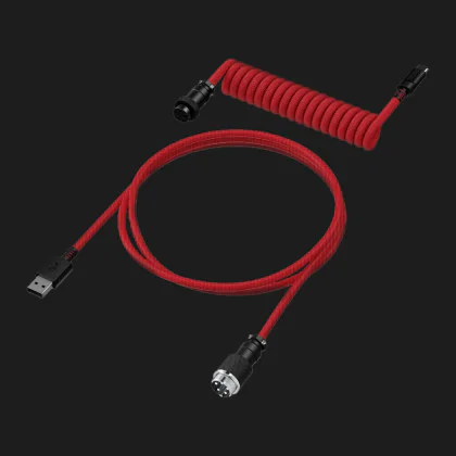Кабель HyperX USB-A — USB-C спиральный 1.37м (Red/Black) (6J677AA) (UA)
