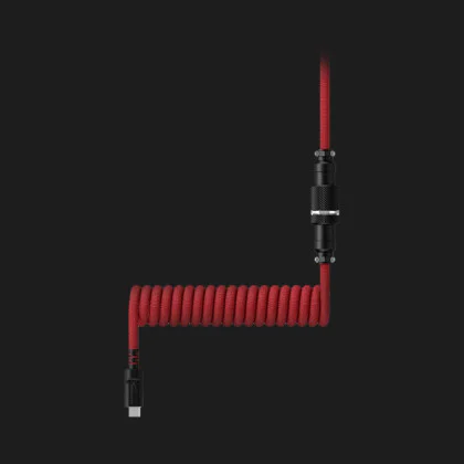 Кабель HyperX USB-A — USB-C спиральный 1.37м (Red/Black) (6J677AA) (UA)