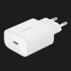 Блок живлення Belkin Home Charger 25W USB-C PD з кабелем USB-С > USB-C, 1m, PVC (White)