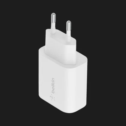 Блок питания Belkin Home Charger USB-C 25W PD с кабелем USB-С > USB-C, 1m, PVC (White) в Черновцах