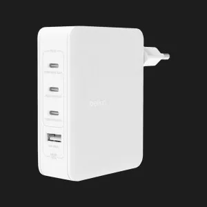 Блок питания Belkin Home Charger 140W 3хUSB-C GAN PD PPS, USB-A (White) в Луцке