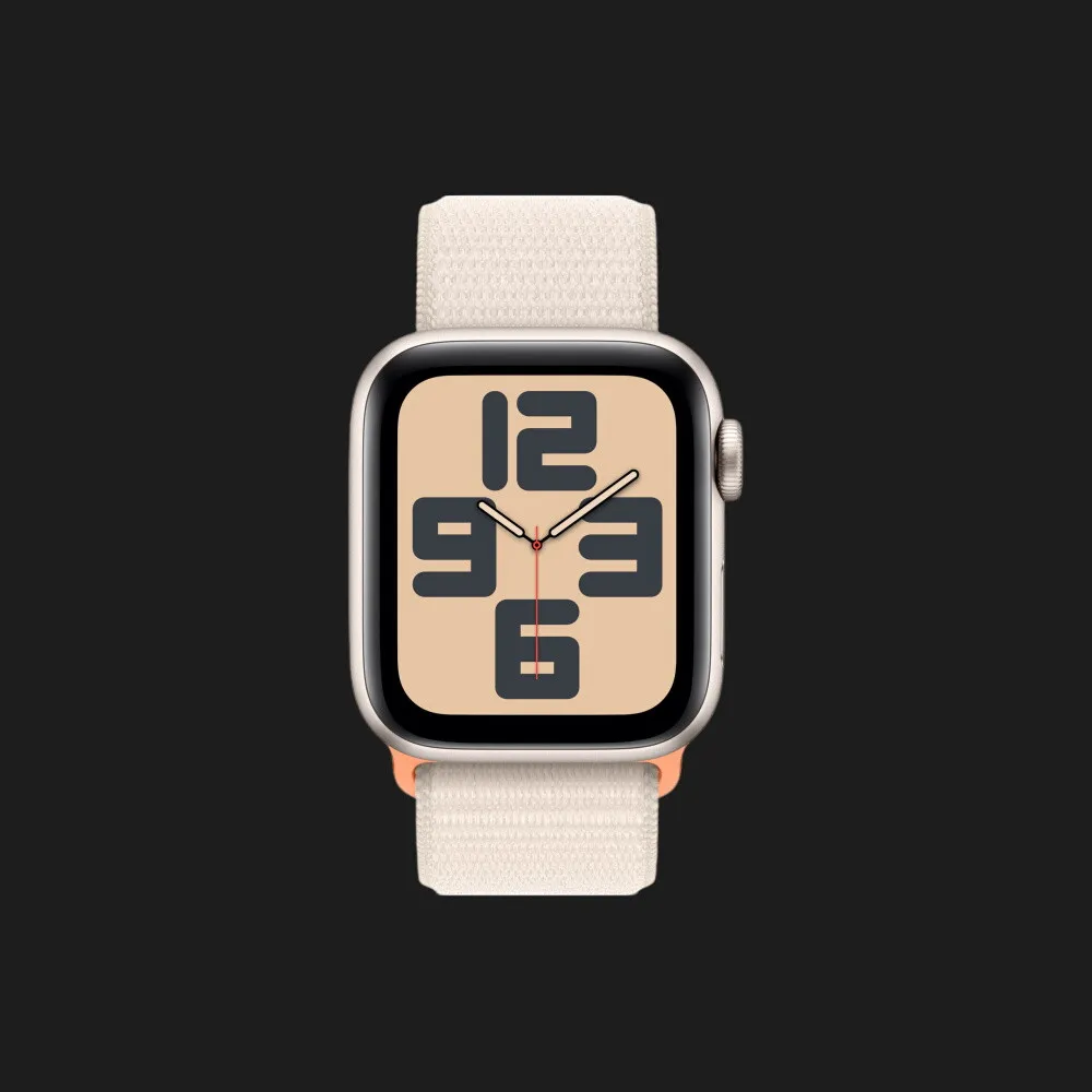 Apple Watch SE 2 40mm Starlight Aluminum Case with Starlight Sport Loop (MR9W3) 2023
