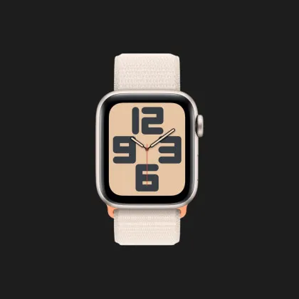 Apple Watch SE 2 40mm Starlight Aluminum Case with Starlight Sport Loop (MR9W3) 2023