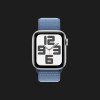 Apple Watch SE 2 44mm Silver Aluminum Case with Winter Blue Sport Loop (MREF3) 2023