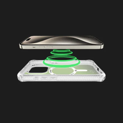 Чохол iTSkins HYBRID R Iridescent with MagSafe для iPhone 15 Pro (Green) в Ковелі