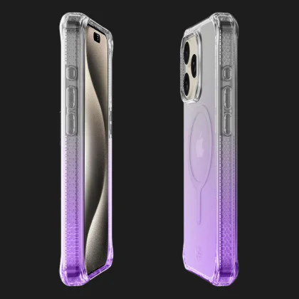 Чохол iTSkins HYBRID R Ombre with MagSafe для iPhone 15 Pro (Light Purple) в Ковелі