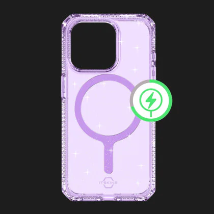 Чохол iTSkins HYBRID R Spark with MagSafe для iPhone 15 Pro Max (Light Purple)