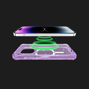 Чехол iTSkins HYBRID R Spark with MagSafe для iPhone 15 Pro (Light Purple) в Хмельницком
