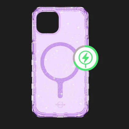 Чохол iTSkins HYBRID R Spark with MagSafe для iPhone 15 (Light Purple) в Ковелі