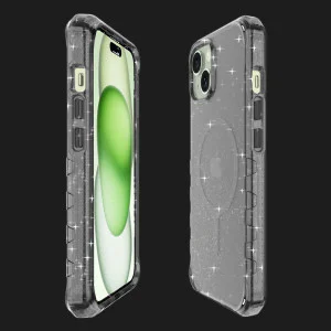 Чехол iTSkins HYBRID R Spark with MagSafe для iPhone 15 (Smoke) в Хмельницком