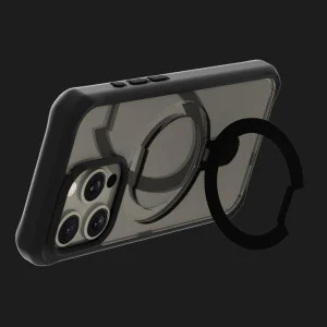 Чехол iTSkins HYBRID R Stand with MagSafe для iPhone 15 Pro (Black) в Хмельницком