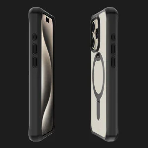 Чехол iTSkins HYBRID R Stand with MagSafe для iPhone 15 Pro (Black) в Хмельницком