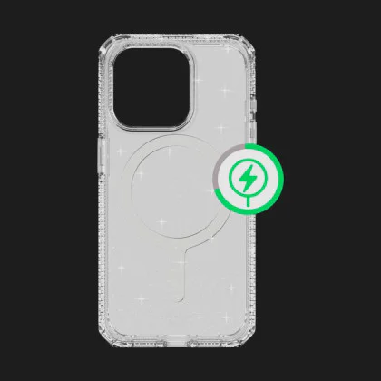 Чохол iTSkins HYBRID R Spark with MagSafe для iPhone 15 (Transparent)