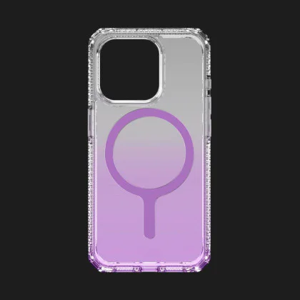 Чохол iTSkins HYBRID R Ombre with MagSafe для iPhone 15 Pro (Light Purple)