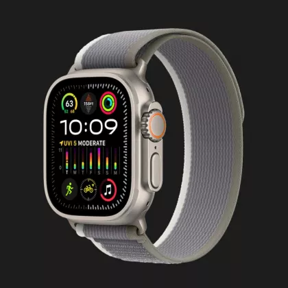 Ремінець Apple Trail Loop Band для Apple Watch 49/46/45/44 mm S/M (Green/Gray) в Дніпрі