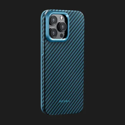 Чохол Pitaka MagEZ Case Pro 4 для iPhone 15 Pro (Black/Blue Twill) в Бродах