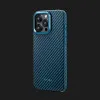 Чехол Pitaka MagEZ Case Pro 4 для iPhone 15 Pro (Black/Blue Twill)