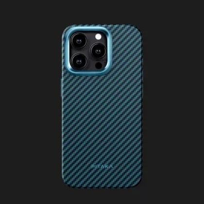 Чохол Pitaka MagEZ Case Pro 4 для iPhone 15 Pro Max (Black/Blue Twill) в Бродах