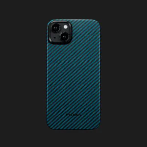 Чехол Pitaka MagEZ Case 4 для iPhone 15 (Black/Blue Twill) в Хмельницком