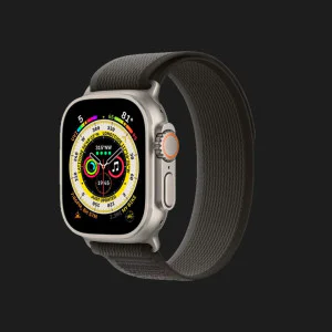 б/у Apple Watch Ultra, 49mm GPS + LTE Titanium Case with Black/Gray Trail Loop M/L (MQFX3/MQF53) (Как Новый)