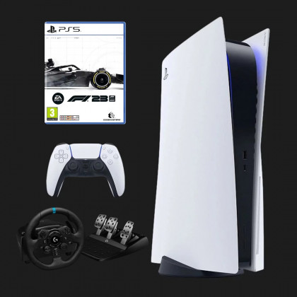 Ігрова приставка Sony PlayStation 5 (BluRay) + F1 2023 + Logitech G923