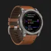 Garmin Fenix 7X Sapphire Solar Titanium with Chestnut Leather Band