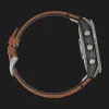 Garmin Fenix 7X Sapphire Solar Titanium with Chestnut Leather Band