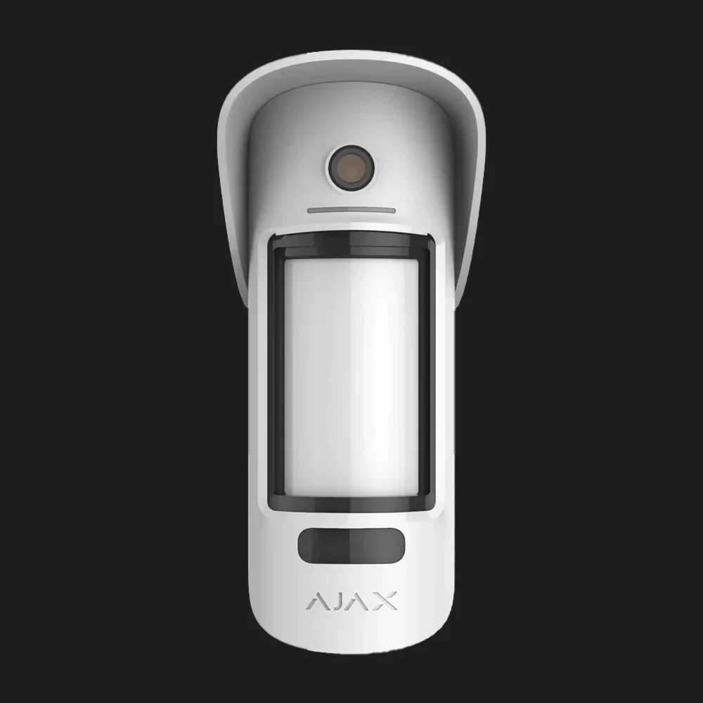 Бездротовий датчик руху з камерою та фото по запиту Ajax MotionCam Outdoor PhOD, Jeweller, (White)