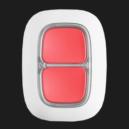 Бездротова тривожна кнопка Ajax DoubleButton (White) в Полтаві