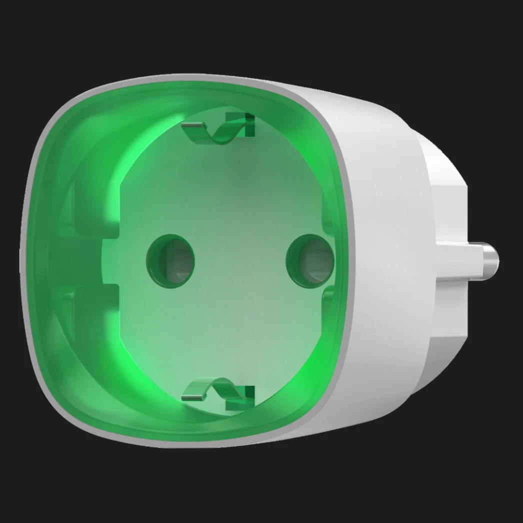 Умная розетка со счетчиком энергопотребления Ajax Socket, 230V, 11А, 2.5 кВт (White)