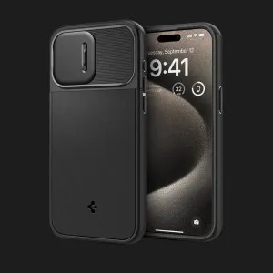Чехол Spigen Optik Armor MagSafe для iPhone 15 Pro Max (Black) в Сваляве