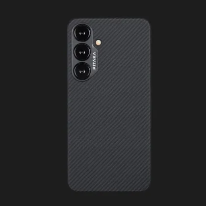 Чехол Pitaka MagEz Case 4 для Samsung Galaxy S24 (Black/Gray Twill) в Камянце - Подольском