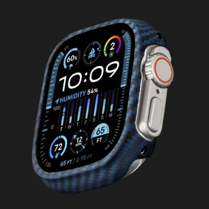 Чехол Pitaka Air Case для Apple Watch 45mm (Black/Blue Twill) в Хмельницком