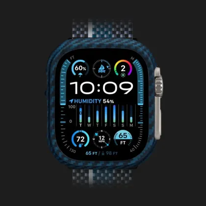 Чехол Pitaka Air Case для Apple Watch 45mm (Black/Blue Twill) в Ровно