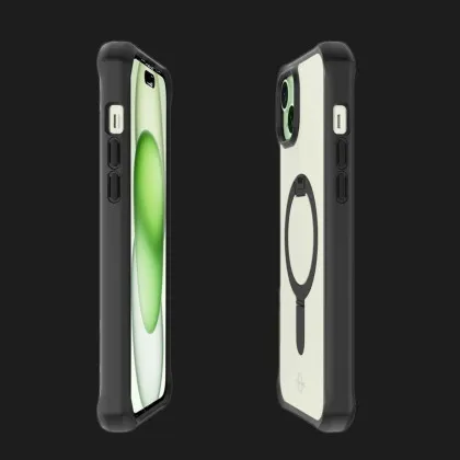 Чохол iTSkins HYBRID R Stand with MagSafe для iPhone 15 (Black) в Ковелі