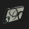 Чохол iTSkins HYBRID R Stand with MagSafe для iPhone 15 (Black)