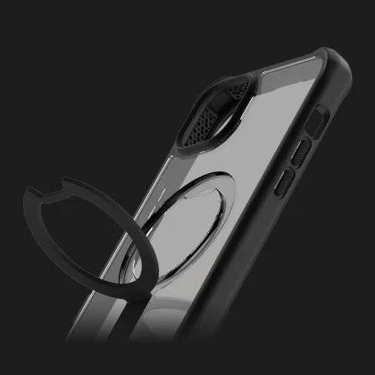 Чохол iTSkins HYBRID R Stand with MagSafe для iPhone 15 (Black) в Ковелі