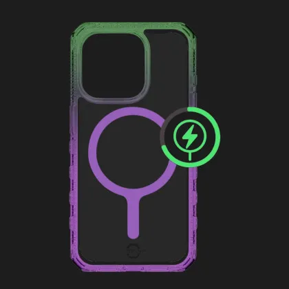 Чехол iTSkins Supreme R Prism with MagSafe для iPhone 15 Pro (Light Green/Light Purple)